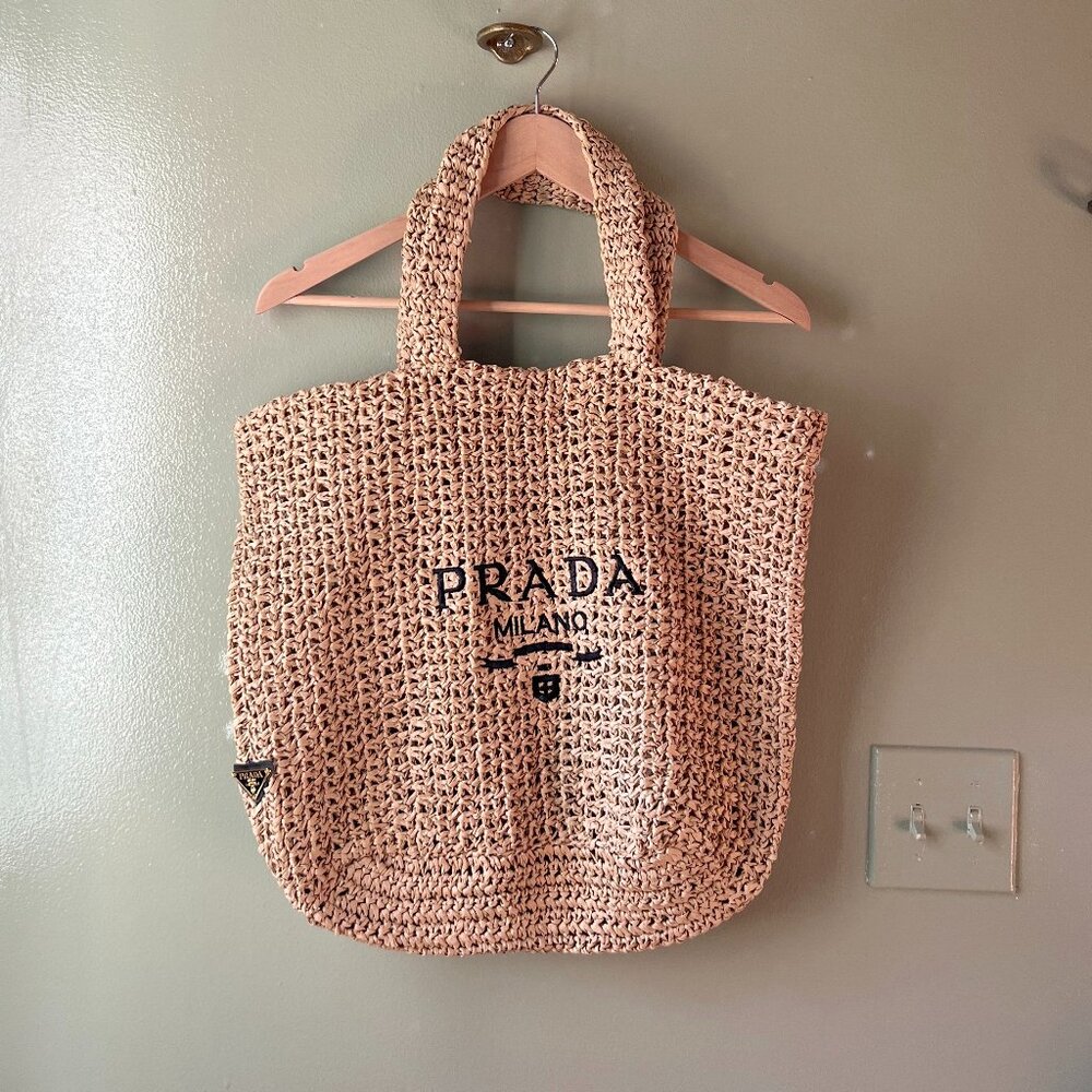 Prada Milano Woven Tote Bag